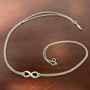 Tiffany infinity silver necklace